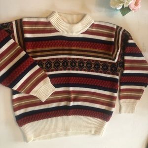 Vintage Wool Color Block Sweater